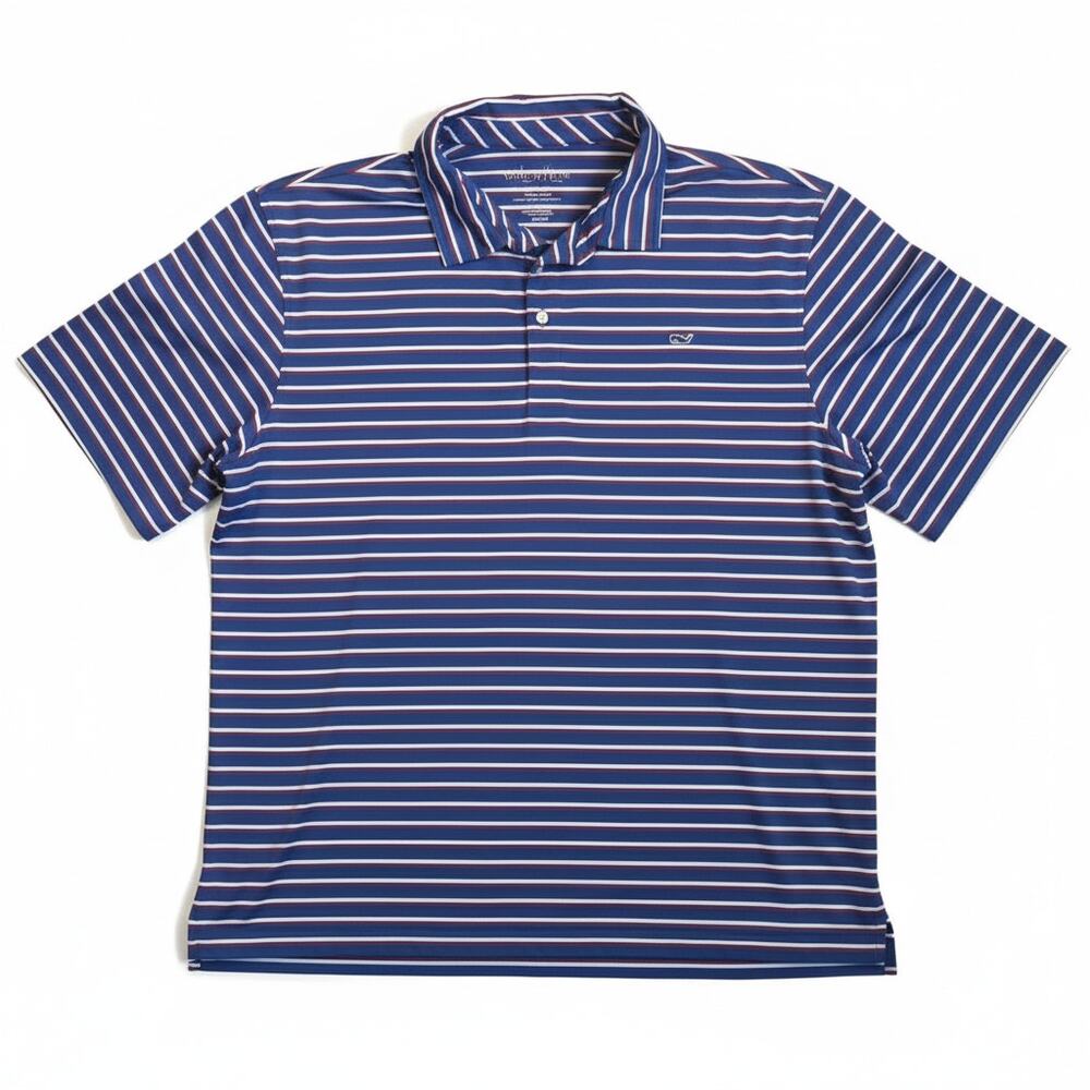 Vineyard Vines Polo Mens XXL Red, White, Blue Preppy Golf 2XL